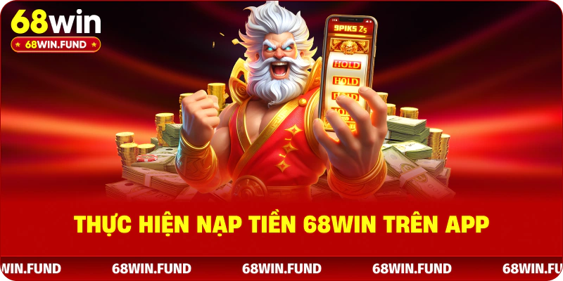 Thực hiện nạp tiền 68WIN trên app